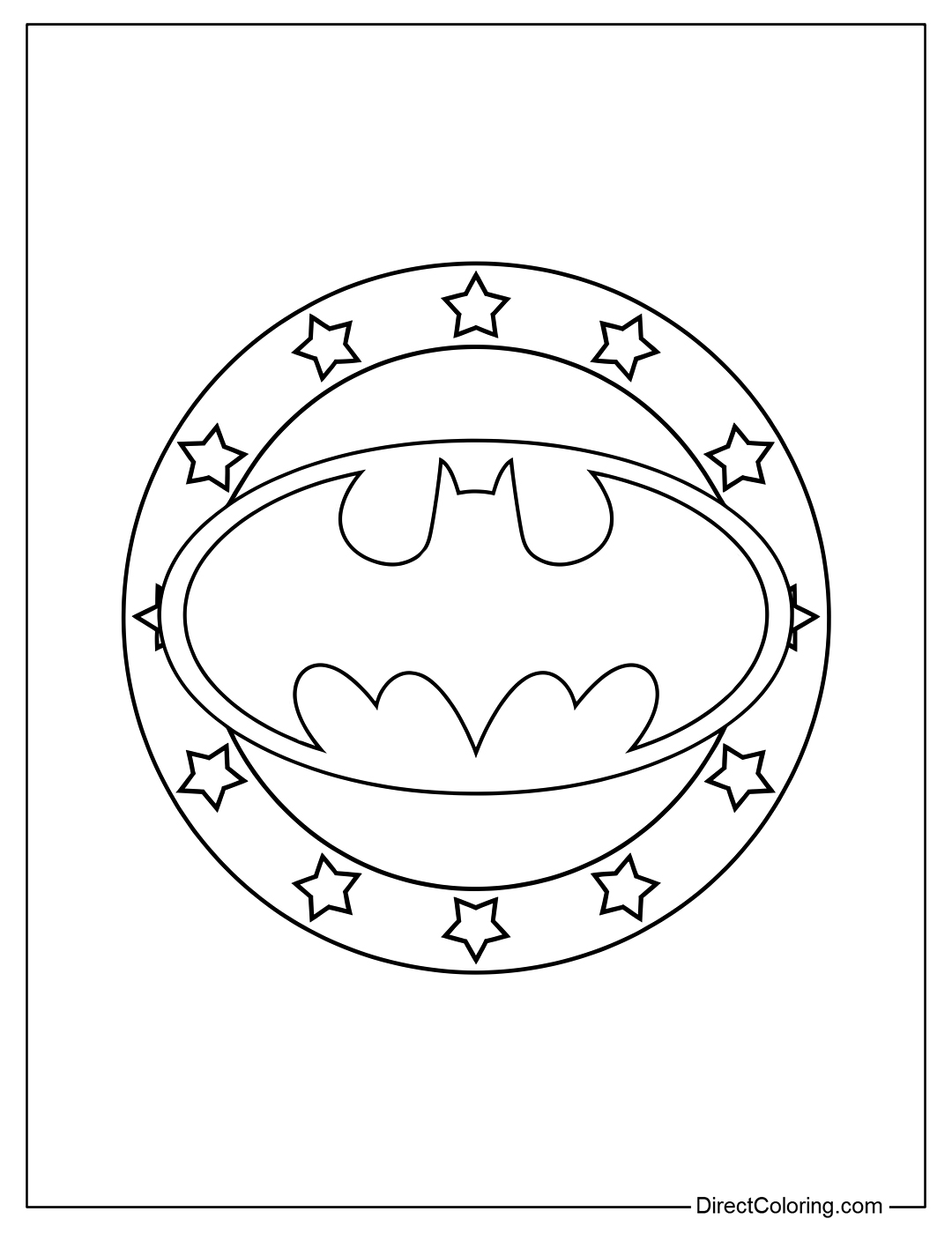 Batman Logo Coloring Page